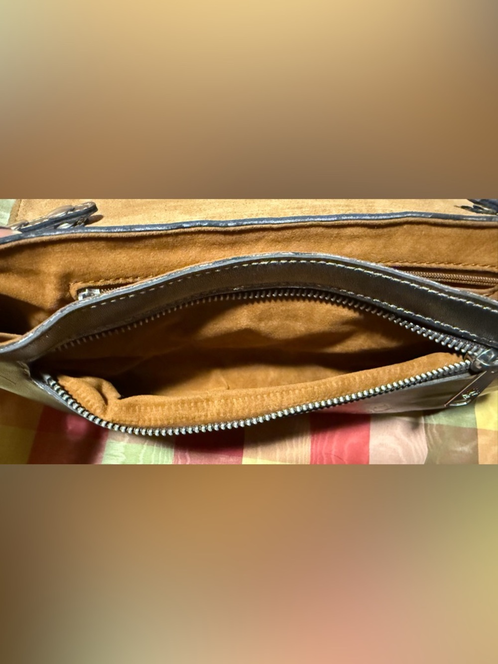 Patricia Nash Metallic Floral Leather Clutch Crossbody - Picture 4 of 9